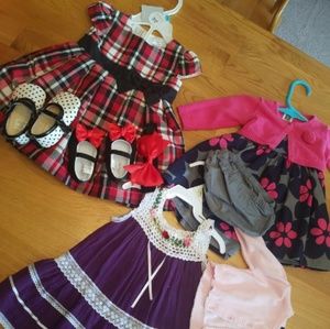 Baby girls 0 to 3 months dress bundle